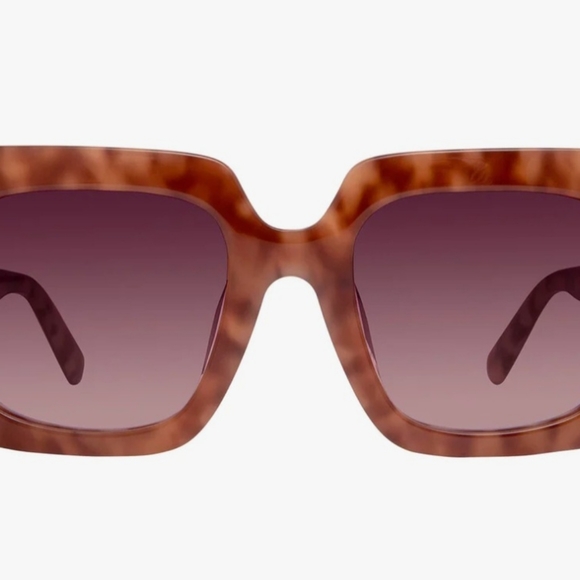 Diff Sunglasses Wine Tortoise Oversized - Picture 2 of 7